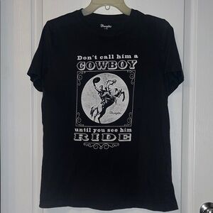 Wrangler Black Cowboy Graphic Tee